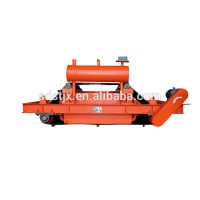 Forced oil cooling overband magnetic separator for conveyor belt